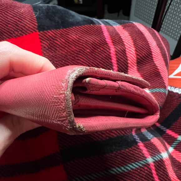 Pre-owned Prada Pink Saffiano Leather Continental Flap Wallet - Picture 12 of 14